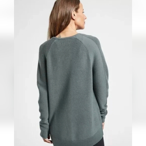 Athleta Hanover V-neck Sweater Gray sz L - Picture 2 of 7